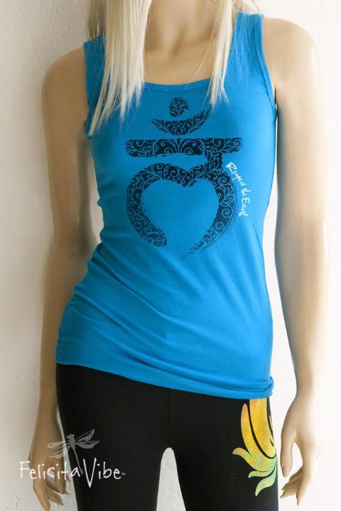 Respect the Earth Symbol Yoga Fitted Workout Scoop Neck Tank Top - Felicita Vibe® - felicitavibe.com