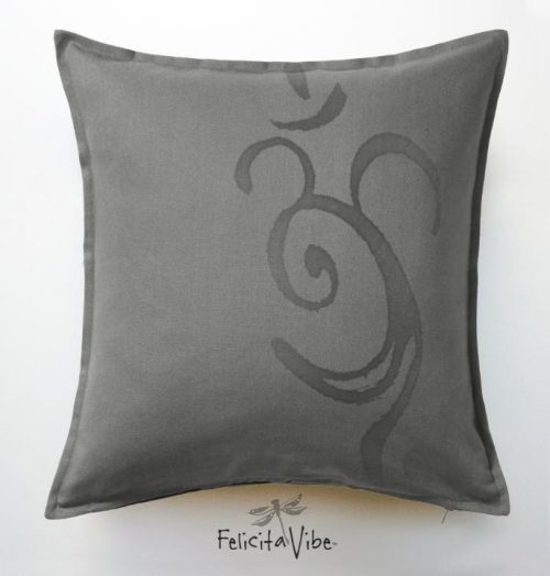 OM Shadow Grey 20X20 Decorative Throw Pillow Cover - Felicita Vibe® - felicitavibe.com